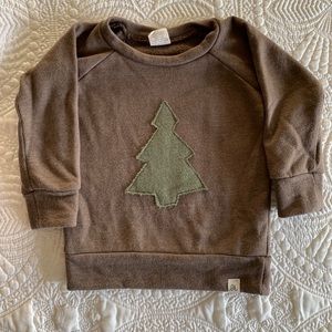 Lulu + Roo walnut tree patchwork sweatshirt